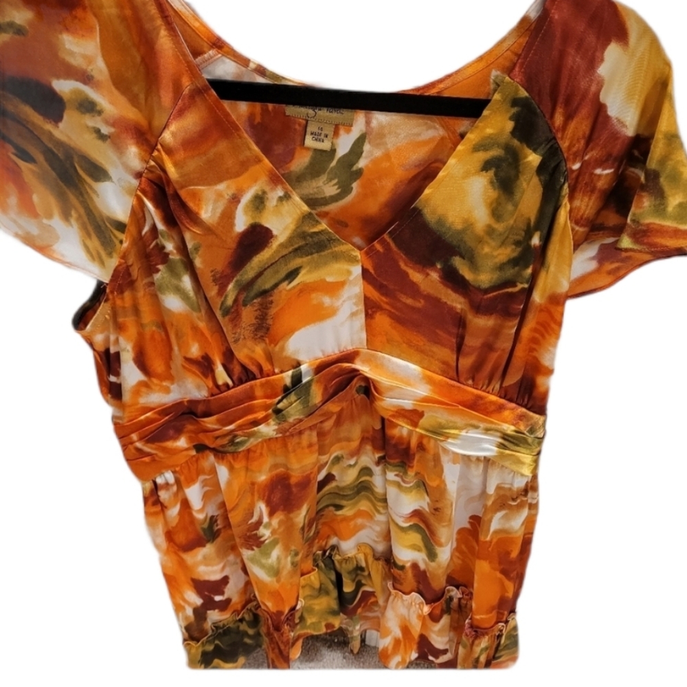Midnight Velvet floral orange & gold fall …
